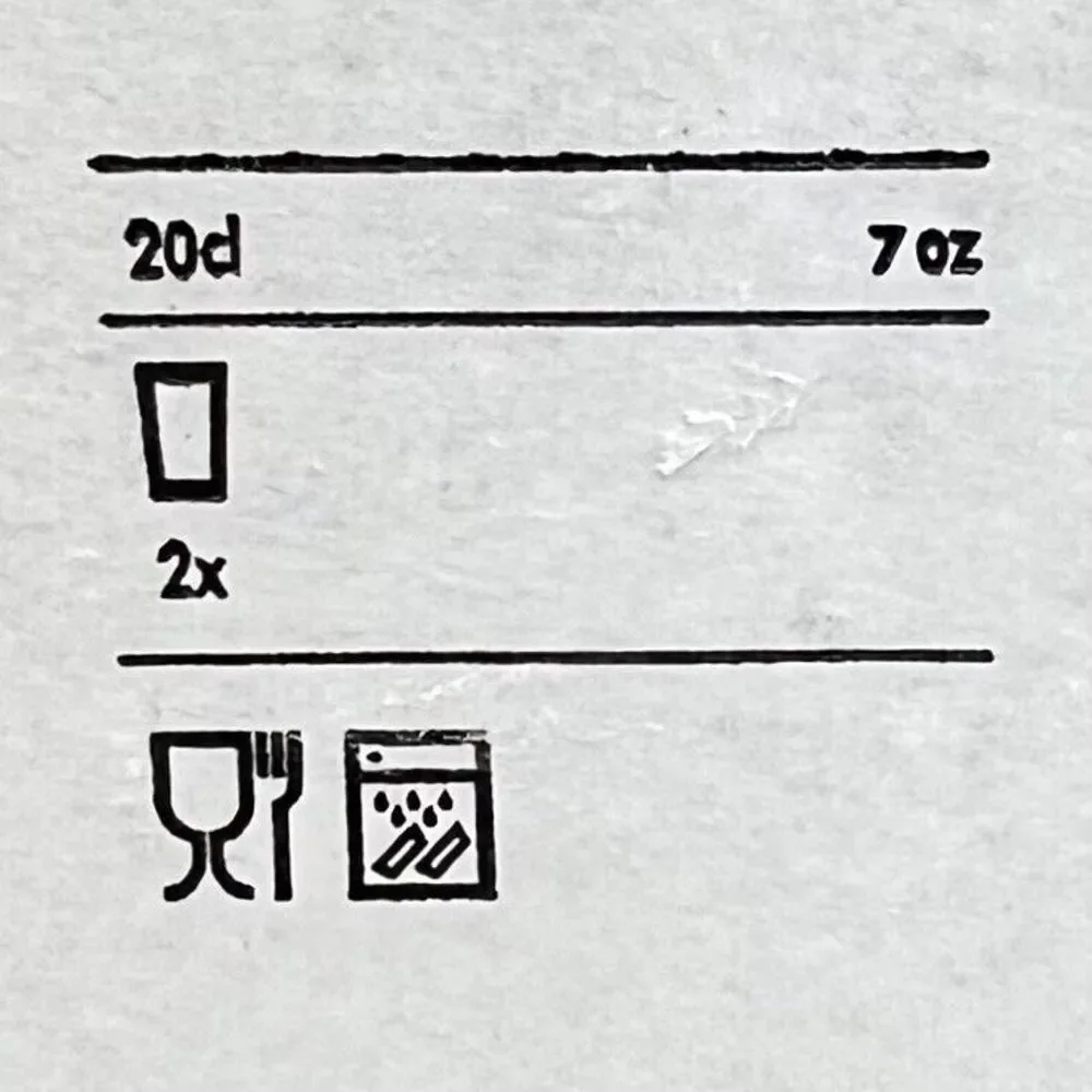 Clear Glasses 7 oz IKEA TRENDIG 2013 Square Pedestal Barware Box Set of 2